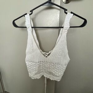 Forever 21 Knit White Tank Top